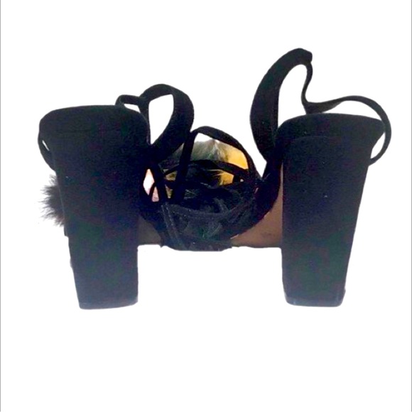 Loeffler Randall Black Nicolette Fox Fur-Trimmed - Picture 10 of 10